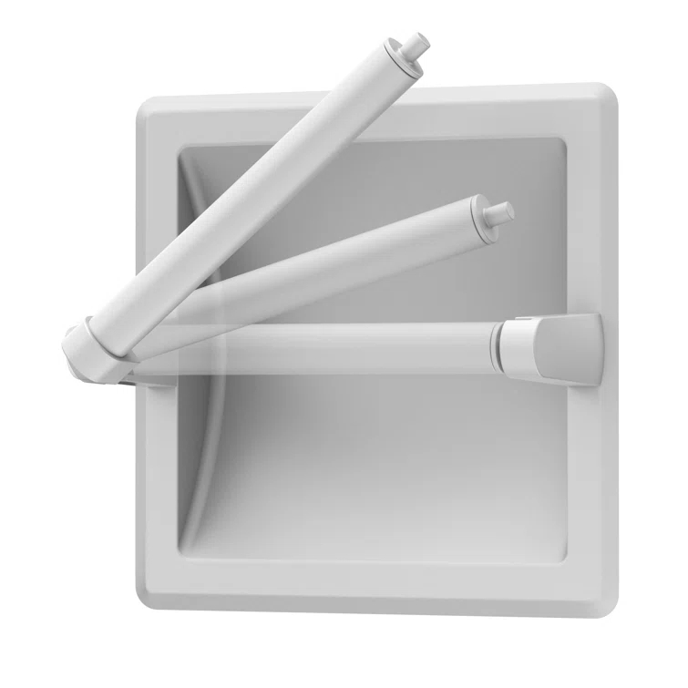 Wall Mounted Recessed Toilet Paper Holder | Pivoting Toilet Paper Roll Holder | Hotel Style In Wall Toilet Paper Holder for Regular Roll