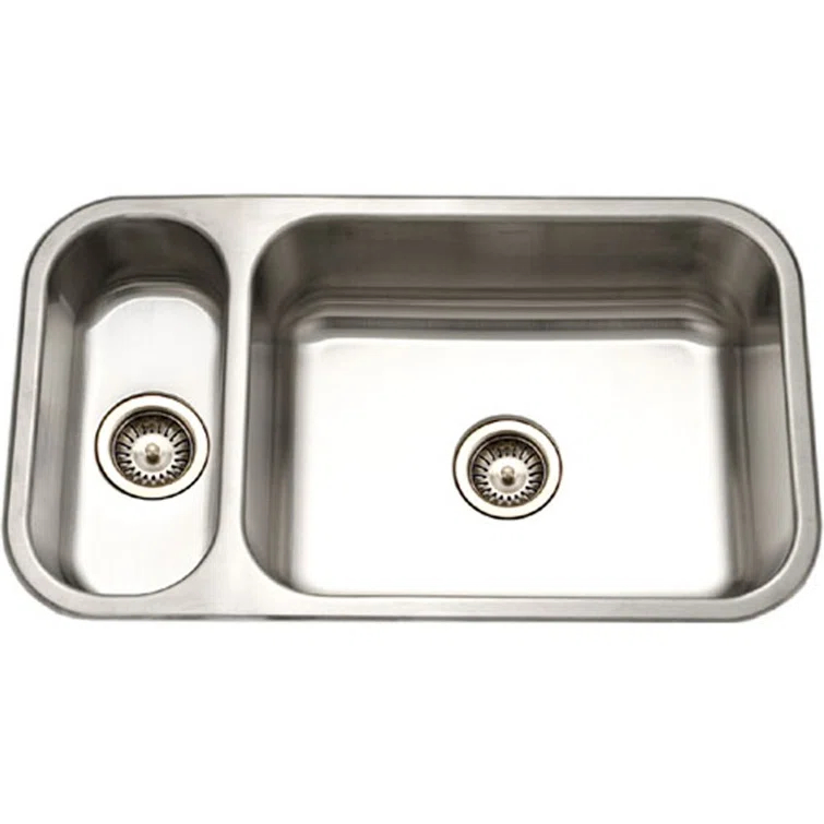 Elite 31.5'' L Undermount Double Bowl Stainless Steel Kitchen Sink