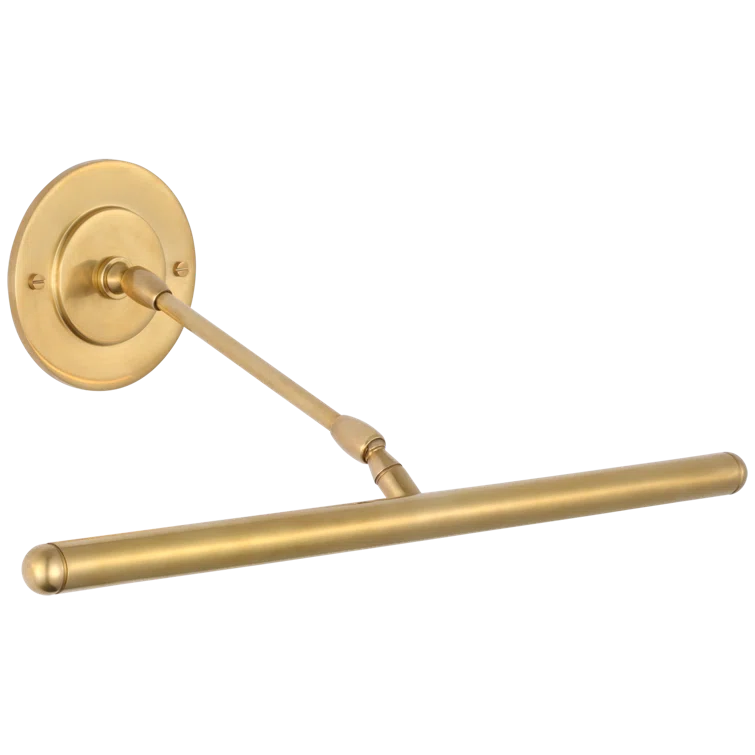 Emery 18-Inch Hand-Rubbed Antique Brass Adjustable Picture Light