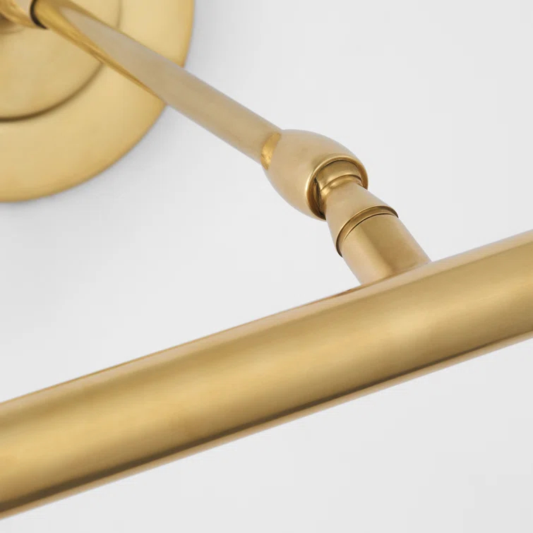 Emery 30-Inch Hand-Rubbed Antique Brass Dimmable Picture Light