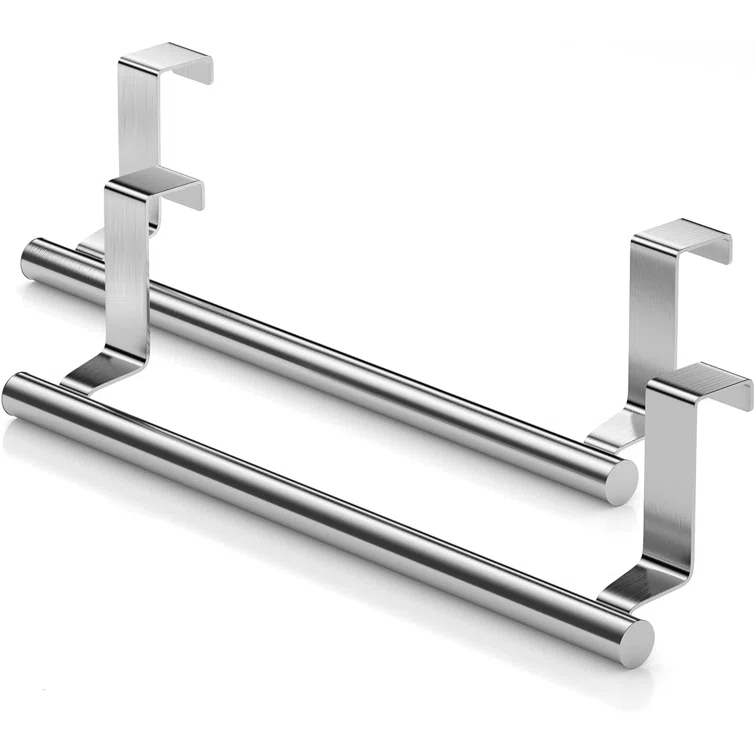 Suploo AUMJJE19 2 Pack Stainless Steel Over Door Towel Rack Bar Holders