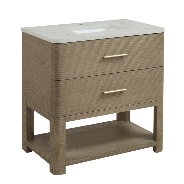 Lucian 48'' Single Bathroom Vanity with Quartz Top