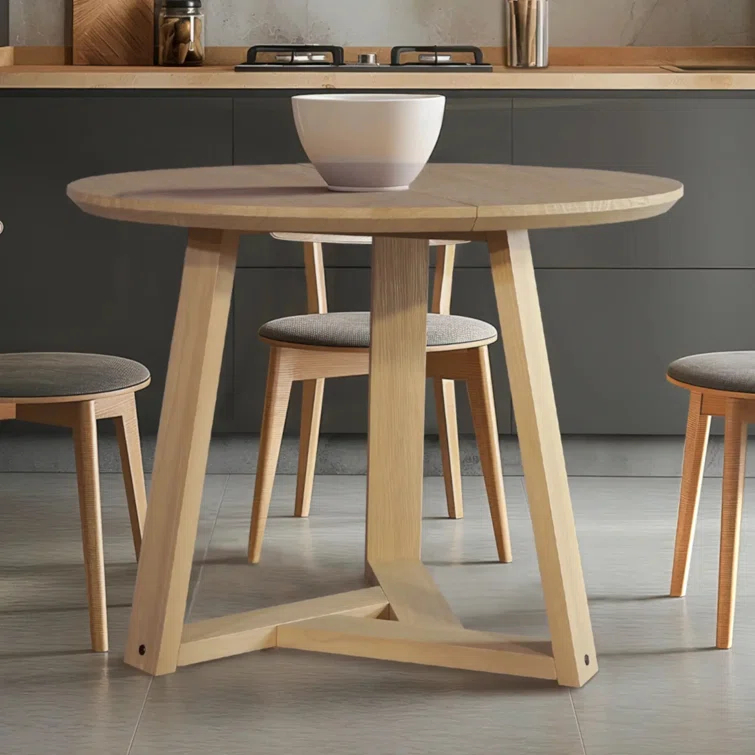 Cascais Round Dining Table With Japandi Base