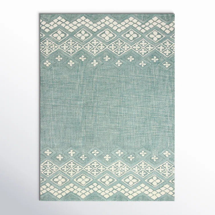 Ismael Wool Teal Rug