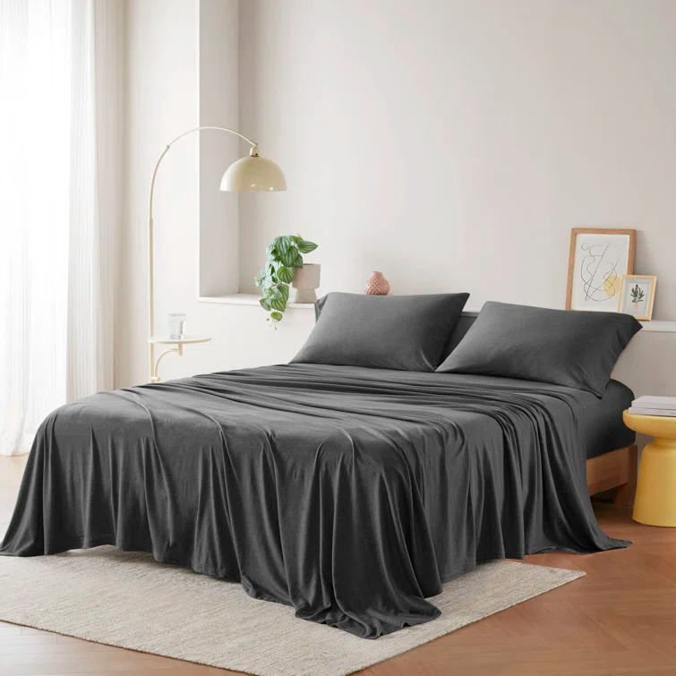 Cotton Blend Jersey Knit All Season Sheet Set