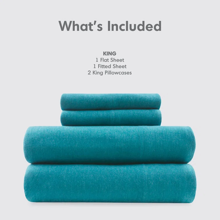 Cotton Blend Jersey Knit All Season Sheet Set