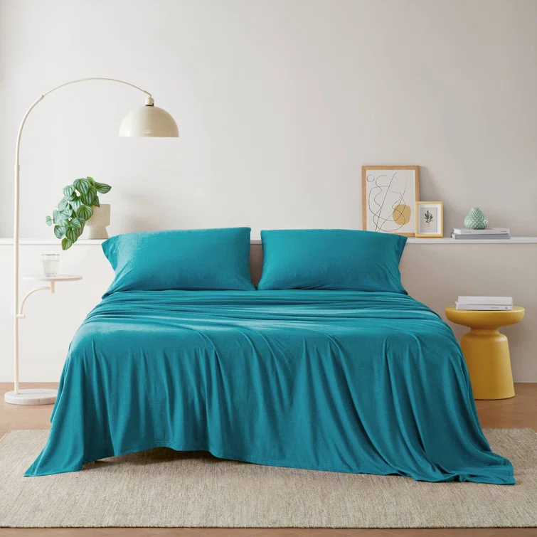 Cotton Blend Jersey Knit All Season Sheet Set
