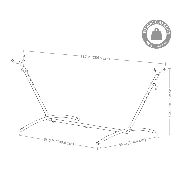 Brazilian Steel Portable Hammock Stand with Carrying Case