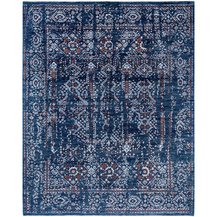 Overdyed One-of-a-Kind 7' 10" X 9' 8" Hand Knotted Area Rug