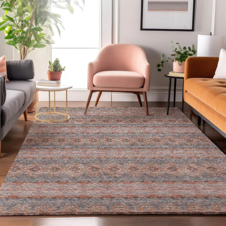 Premium Machine Washable Cerrito Paprika Rug