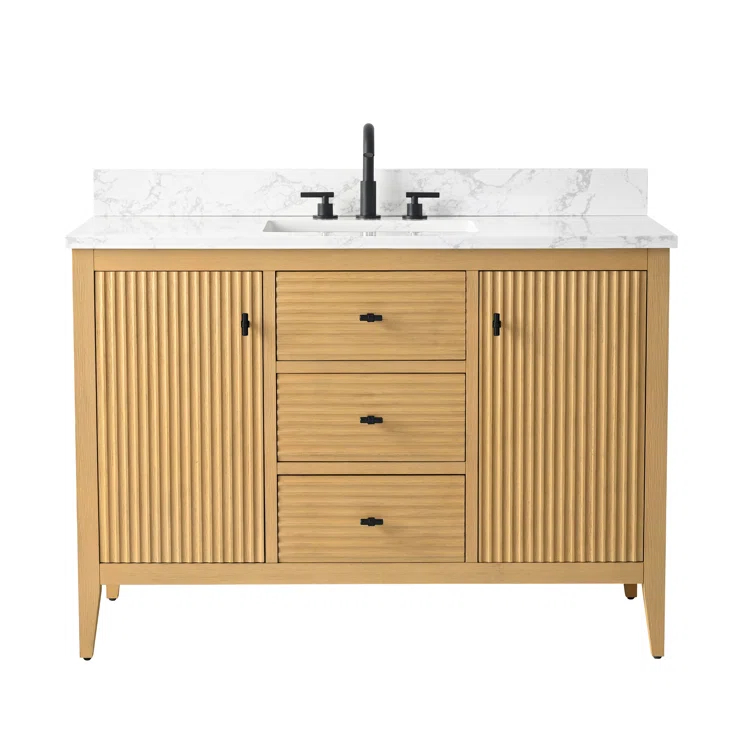 48'' Single Bathroom Vanity with Engineered Marble Top