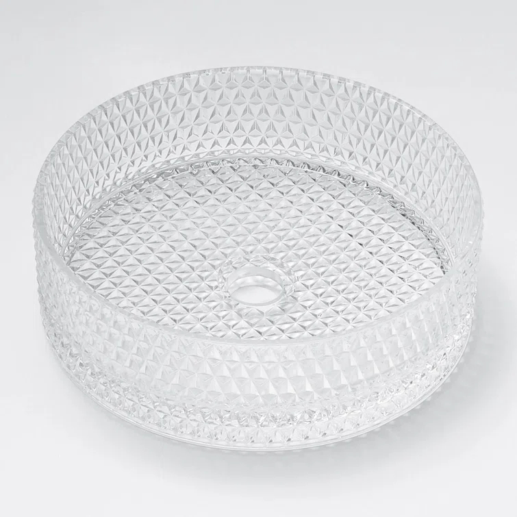 Scotch 14" Glass Circular Bathroom Vessel Sink - Timeless Collection