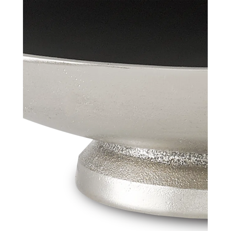 Varu Black and Silver Cast Aluminum Decorative Bowl Set