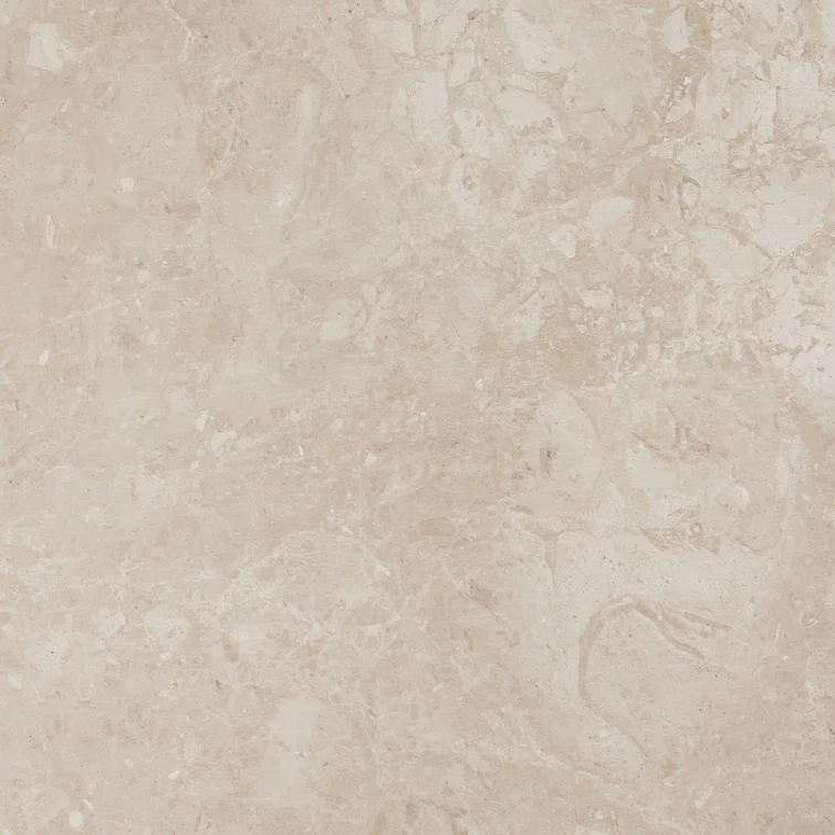 Small Round Lunar Marble Coffee Table with Hammered Iron Base