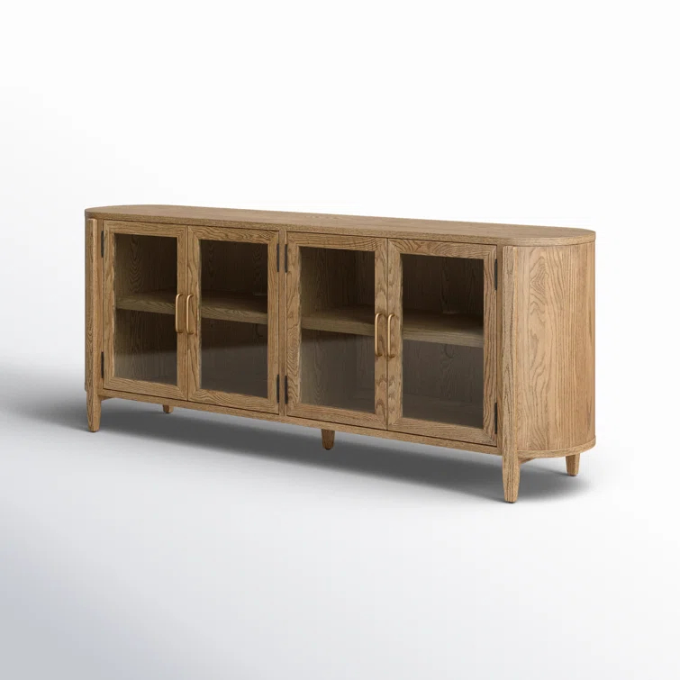 Tolle 82'' Drifted Oak and Glass Sideboard