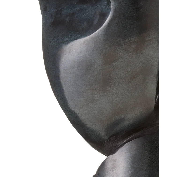 Roland Black Marble Abstract Sculpture, 16.75" Height