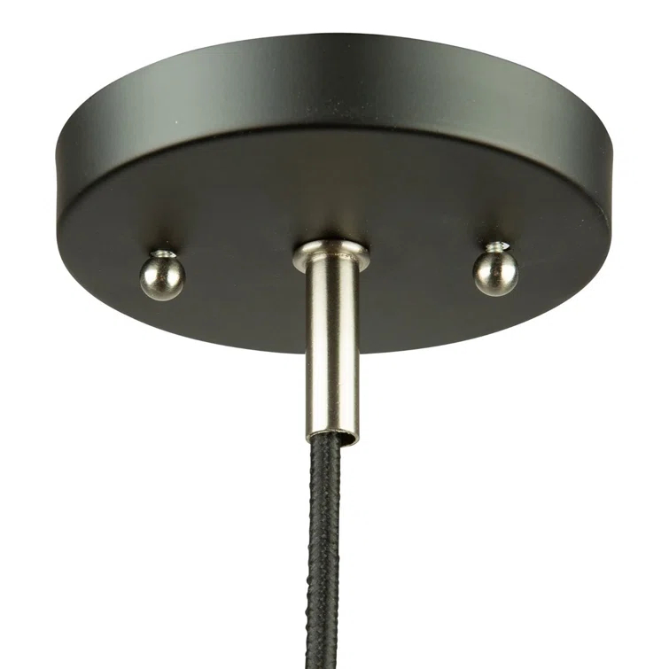 1 - Light Satin Black Shaded Pendant
