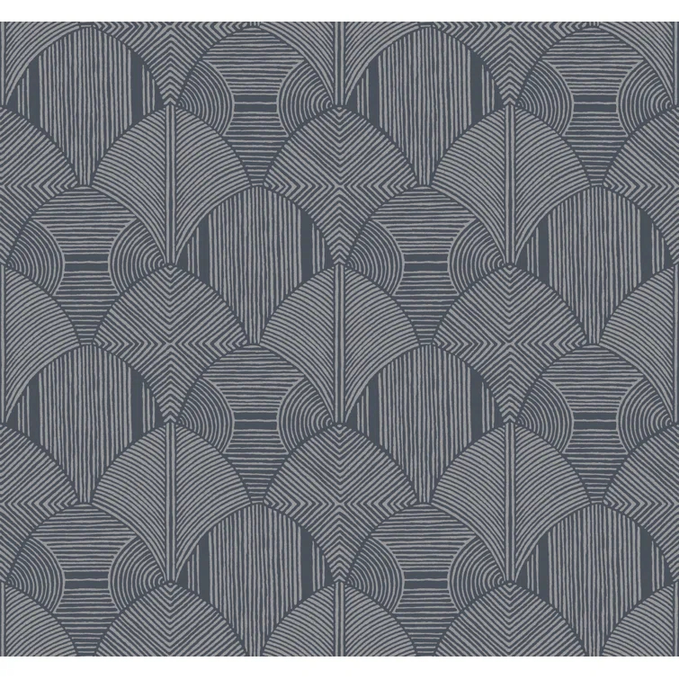 A-Street Prints Meyberg Silver Geometric Wallpaper | Perigold