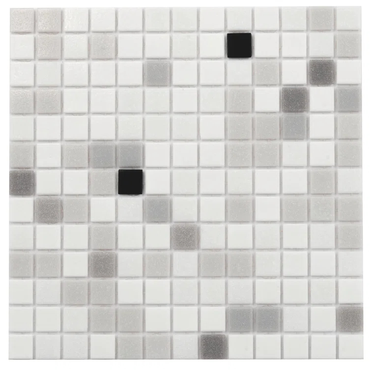 Mingles 0.8" x 0.8" Glass Mosaic Grid Wall & Floor Tile