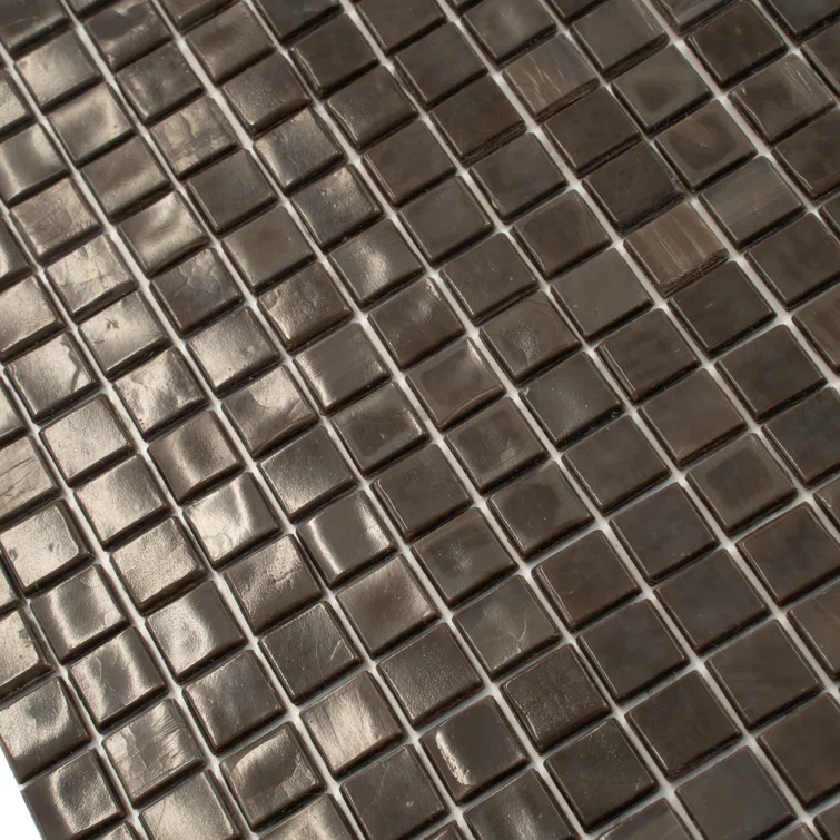 Skosh 0.6" x 0.6" Glass Grid Mosaic Wall & Floor Tile