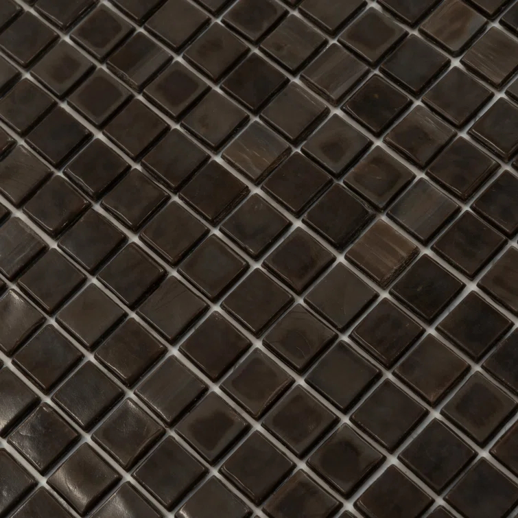 Skosh 0.6" x 0.6" Glass Grid Mosaic Wall & Floor Tile