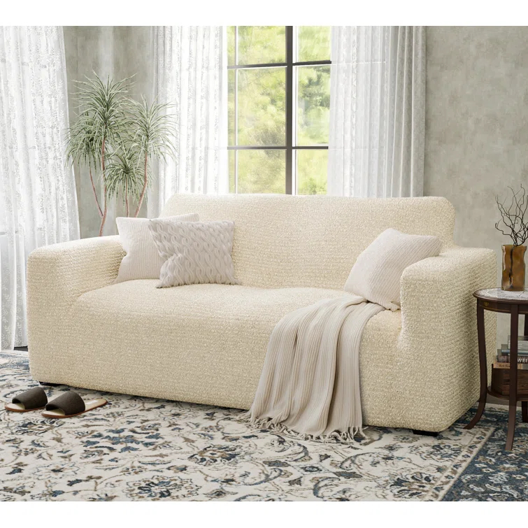Stretchy Slipcover for Loveseat Sofa - Italian Style & Premium Quality - Mille Righe Collection