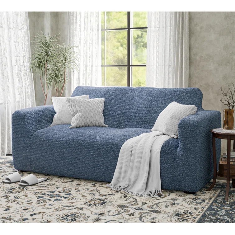 Stretchy Slipcover for Loveseat Sofa - Italian Style & Premium Quality - Mille Righe Collection