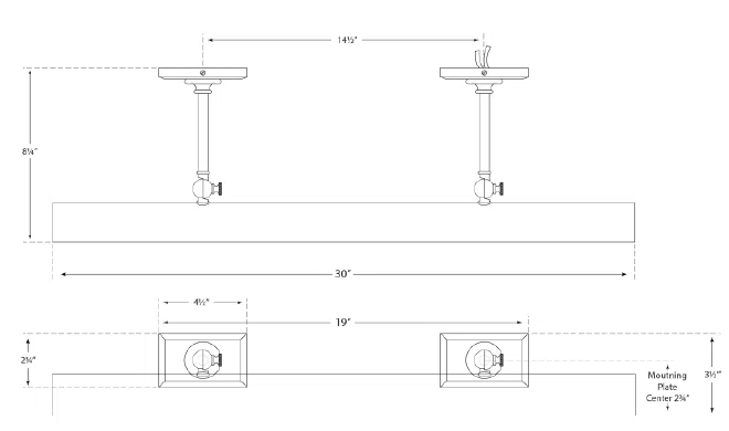 Contemporary Nickel 30" Electric Wall Picture Light with Flexible Neck