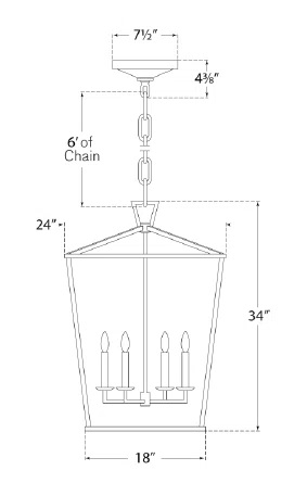 Darlana Aged Iron Large Lantern with Off-White Candle Covers