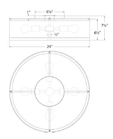 Walker Light Cream Drum Shade Flush Mount Ceiling Light
