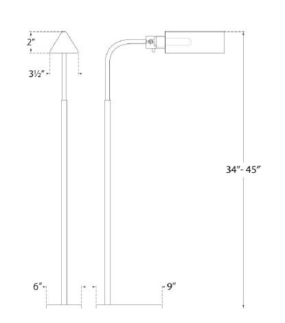 Polished Nickel Adjustable Outdoor Arc Floor Lamp