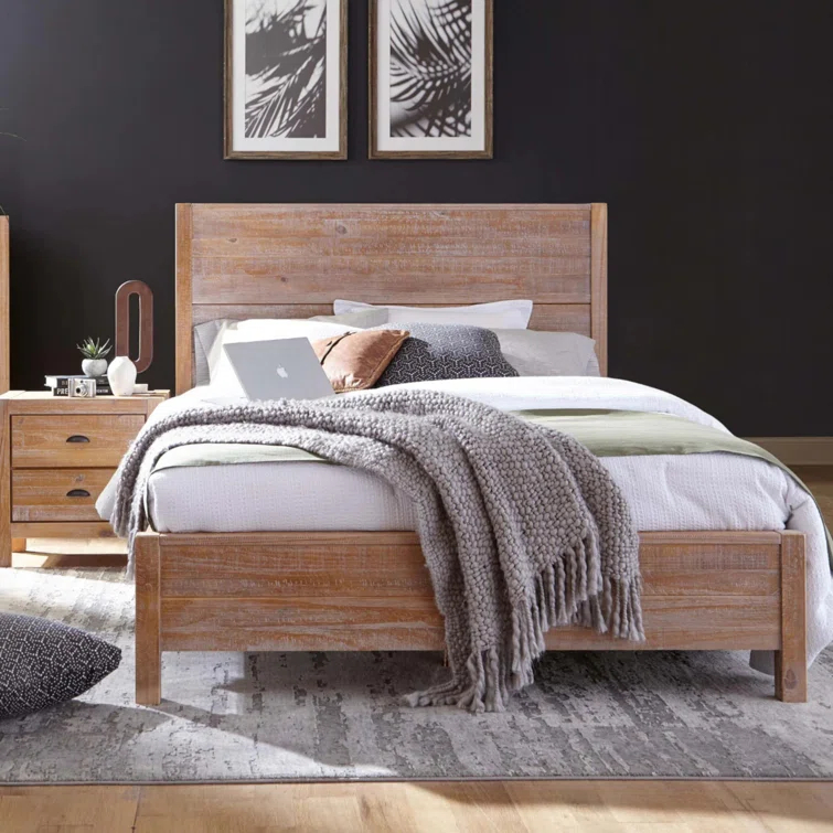 Montauk Solid Wood Panel Bed