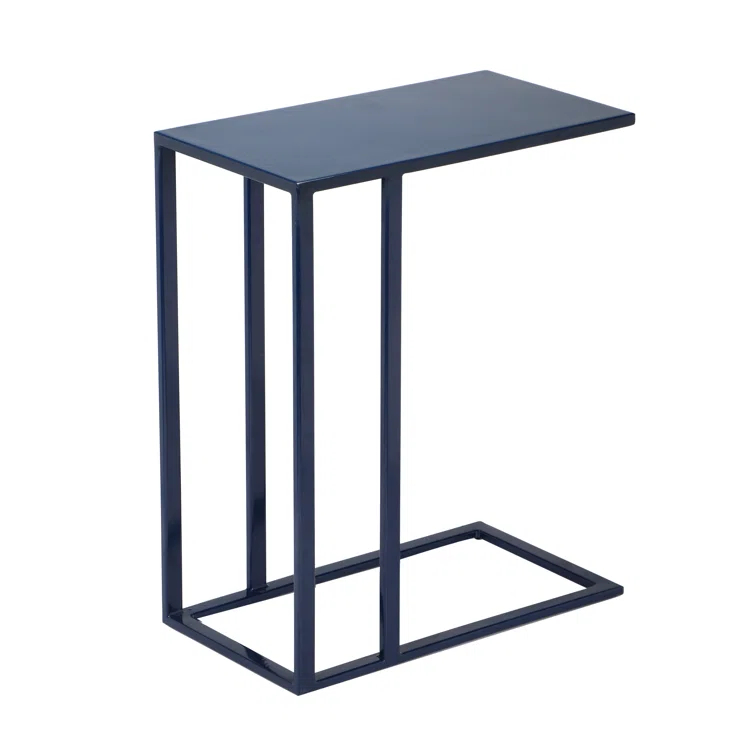 Navy Metal Slim C-Table End Table