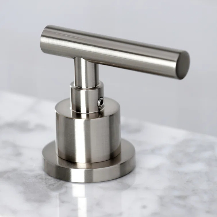 Kingston Brass FSC8958CML Kingston Brass Manhattan Two-Handle 3-Hole Deck Mount Widespread Bathroom Faucet with Brass Pop-Up Drain