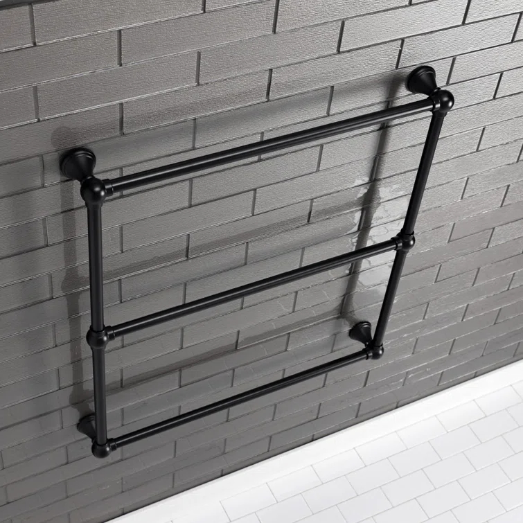 Kingston Brass Maximilien 30-Inch Wall Mount 3-Bar Towel Rack