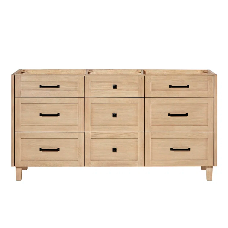 Ariel Monreau 66 Inch Double Sink Base Cabinet In Midnight Blue
