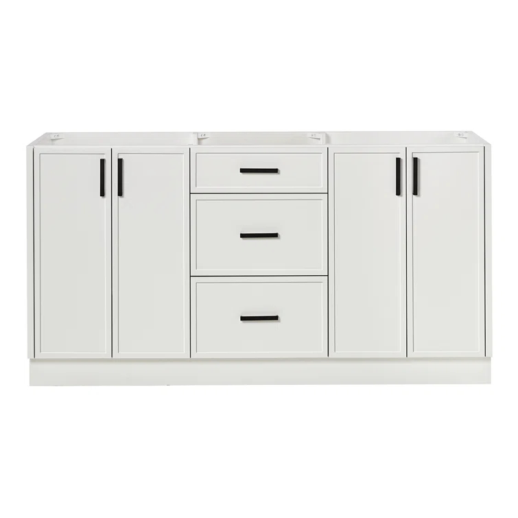 Ariel Kelley 66 Inch Double Sink Base Cabinet In Oak