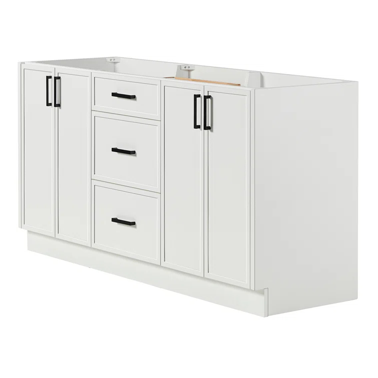 Ariel Kelley 66 Inch Double Sink Base Cabinet In Oak