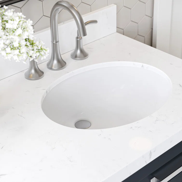Ariel Monrow 66 Inch Double Oval Sink Bathroom Vanity With Carrara White Quartz Countertop