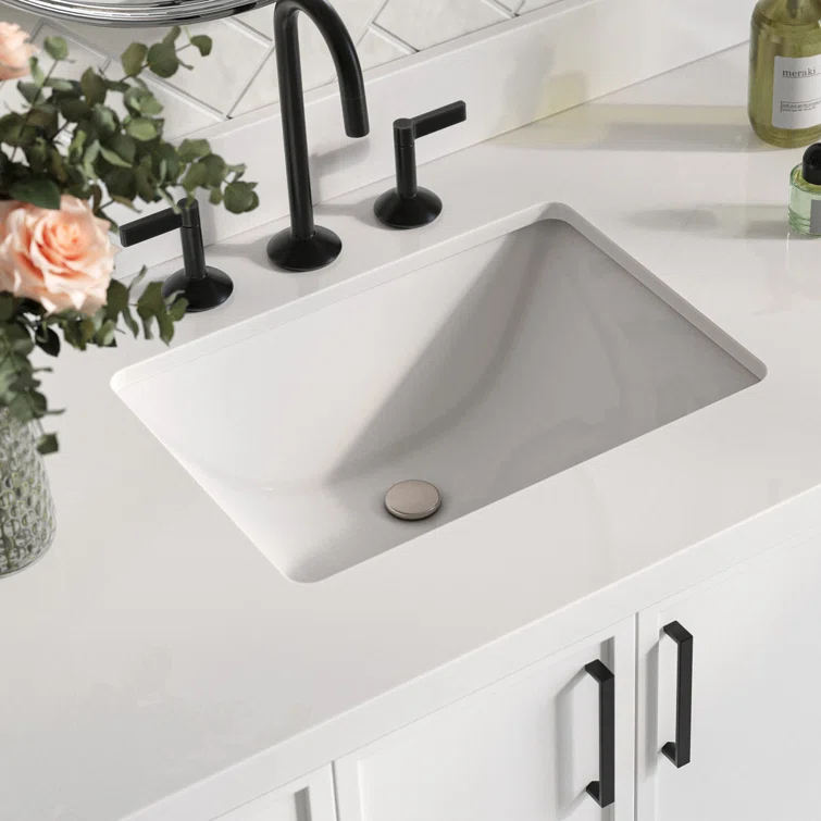 Ariel Kelly 43 Inch Single Rectangular Sink Bathroom Vanity With Quartz Countertop