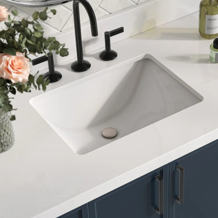 Ariel Kelly 43 Inch Single Rectangular Sink Bathroom Vanity With Quartz Countertop