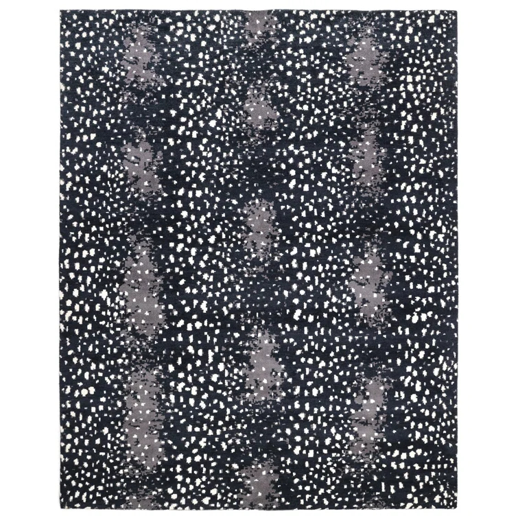 Louis Animal Print Area Rug in Black/White/Gray