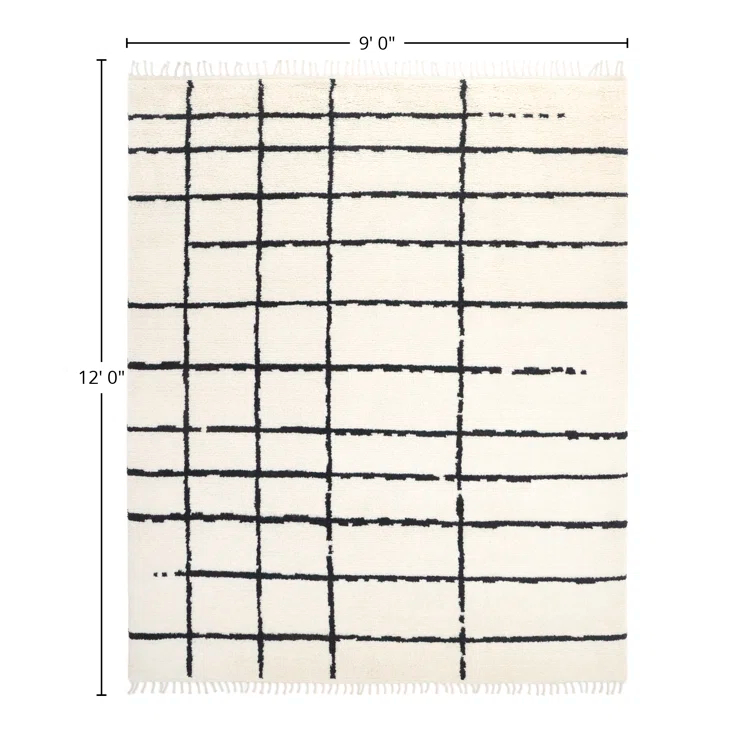 Hoxton Ivory/Black Rug