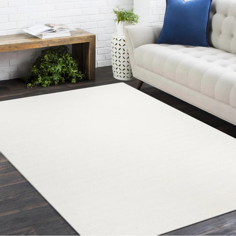 Chatham Contemporary Flatweave Ivory 5 ft. x 8 ft. Hand Woven Area Rug