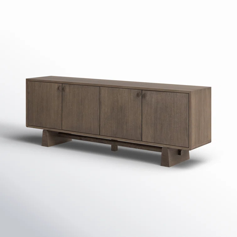 Malmo 94'' Aged Natural Oak Midcentury Sideboard