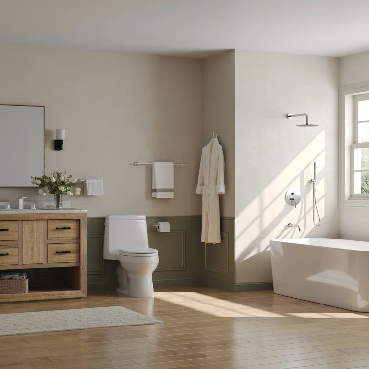 10-Inch High-Pressure Rainfall Shower System, Tub Faucet Set with Pressure Balanced Valve