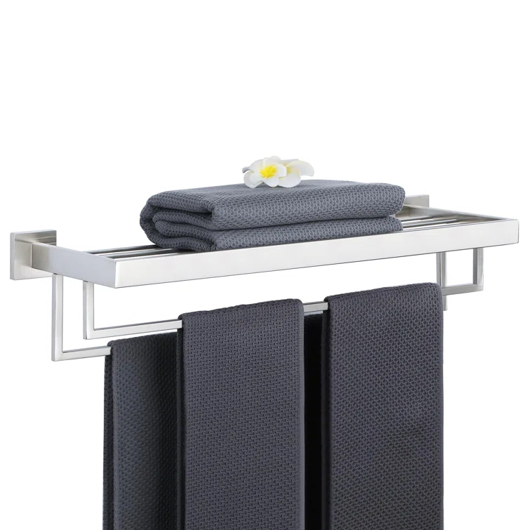 Double Towel Bar, 24 Inch Towel Racks for Bathroom, Modern Towel Holder for Bathroom Wall