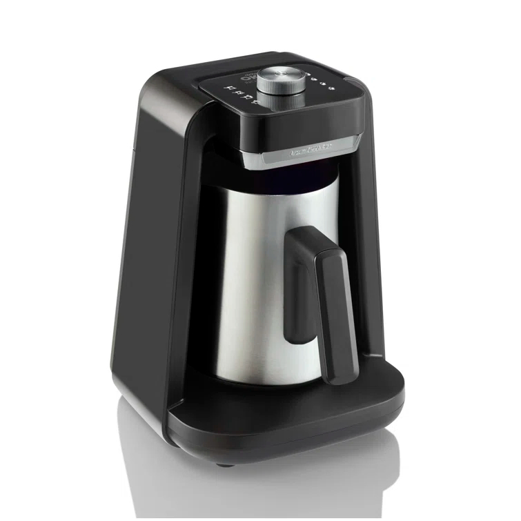 Arzum Okka Rich Spin Pro Turkish Coffee And Hot Beverage Maker, Velvetiser, Milk Frother, 120v, 5 Cups, Stainless Steel Cooking Pot