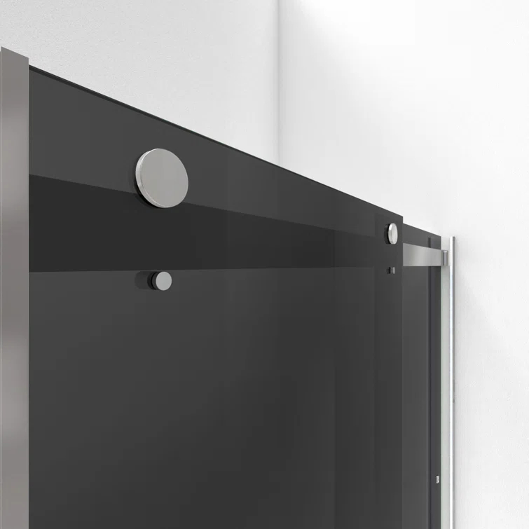 44" - 48" W 76" H Reversible Semi-Frameless Shower Door with ClearMax Technology