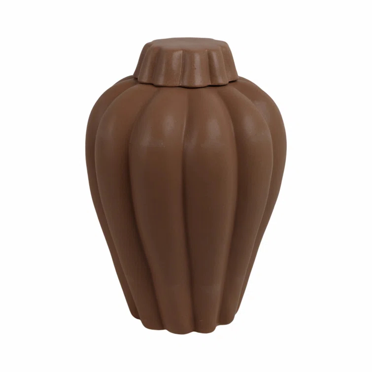 Tukwila Large Brown Stoneware Decorative Jar